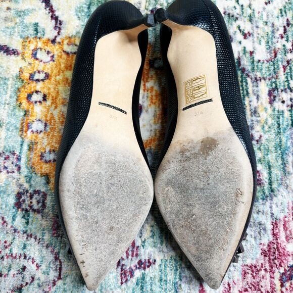 Dolce Gabbana Bellucci Embossed Kitten Heels - Picture 6 of 9